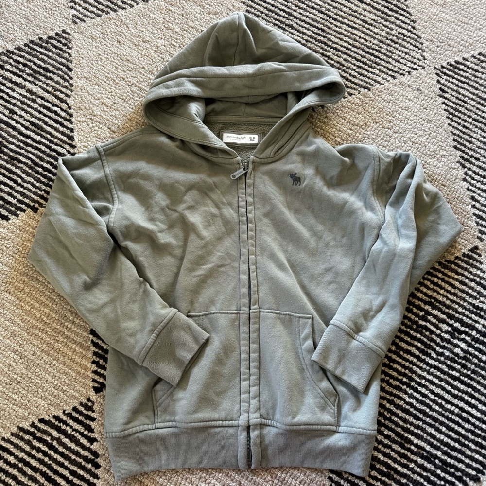 Abercrombie Kids Olive Zip-Up Hoodie